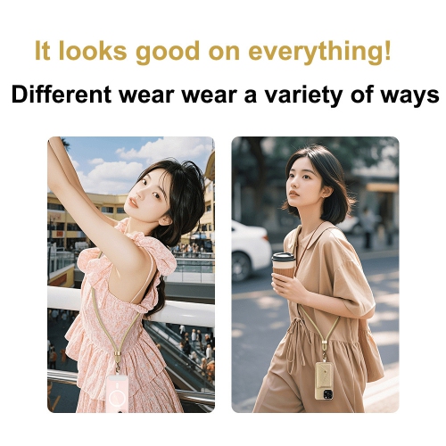 Mobile Phone Lanyard Neck Hanger Crossbody Anti-lost Belt Gasket 4-in-1 240W Data Cable Suitable for Apple Huawei - 4-in-1 1.5m Black