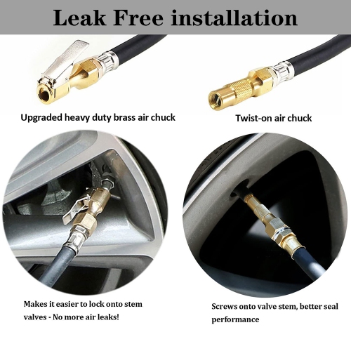 Tire Inflation Monitoring Pressure Gauge with LED Light, Portable Mini Electric Air Pump Suitable for Cars and SUVs