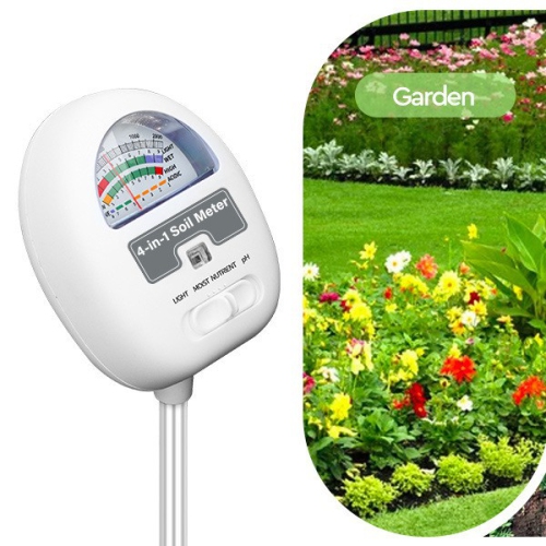 4-in-1 Soil Measuring Meter, Illuminance Tester, Mini Soil pH Meter with Digital Display Backlight, Temperature and Humidity Tester, Gardening Tools