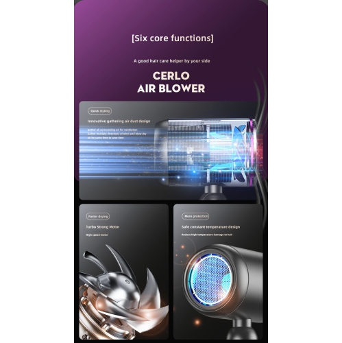 High Speed Electric 1200W Hair Dryer Home Travel Portable Folding Hair Dryer Dormitory Constant Temperature High Power - Gray