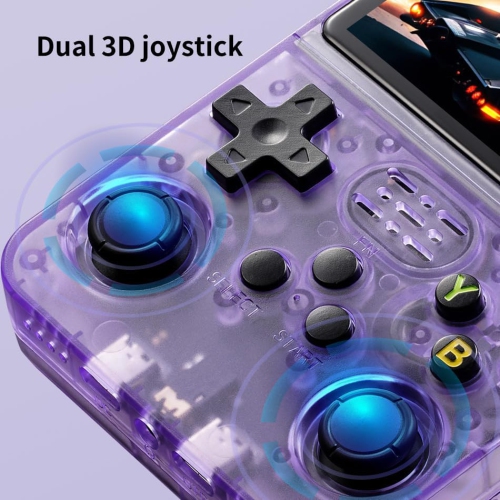 R36S handheld game console, 3.5-inch 640*480 IPS OCA screen, 3200mAh open source system, built-in 40,000+ classic games, built-in 128GB transparent