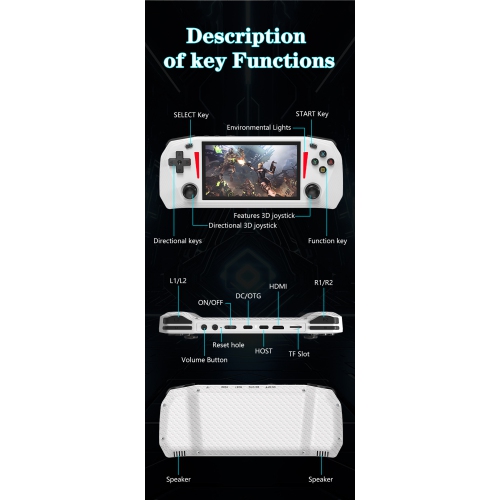 New G33 handheld game console, two-player game, childhood retro classic, portable open source handheld, 4.3-inch [black] G33 horizontal screen,