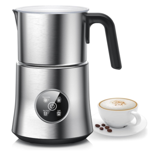 Mousseur à lait et cuiseur à vapeur, Mousseur à lait électrique amovible de grande capacité, Machine à mousse chaude et froide automatique, Machine à