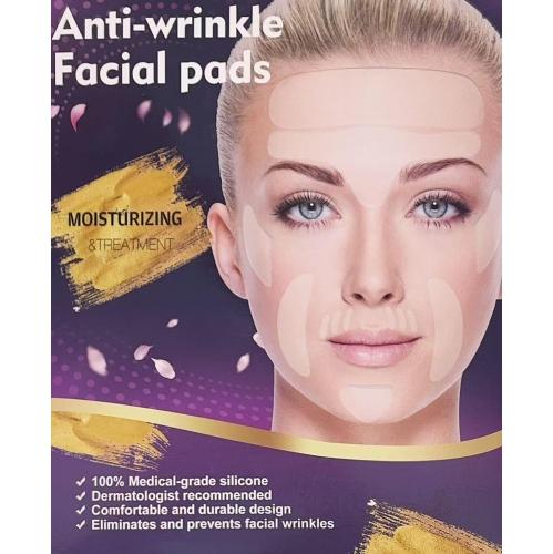 16Pcs Reusable Silicone Anti Wrinkle Patches Set,Facial & Neck Wrinkle Patches for Overnight Use,Forehead Smile Lines Patches,Prevent Aging Wrinkles