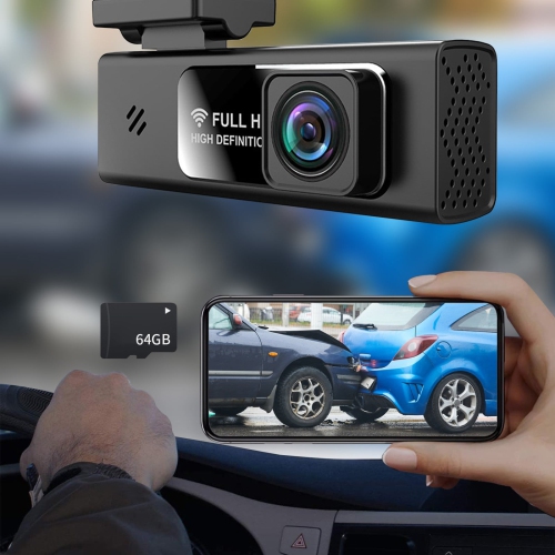 1080P WiFi Smart Car Dash Cam with Front and Rear View, Built-in G-Sensor, Loop Recording, Parking Monitoring, Essential for Cars [Buck Wired Version