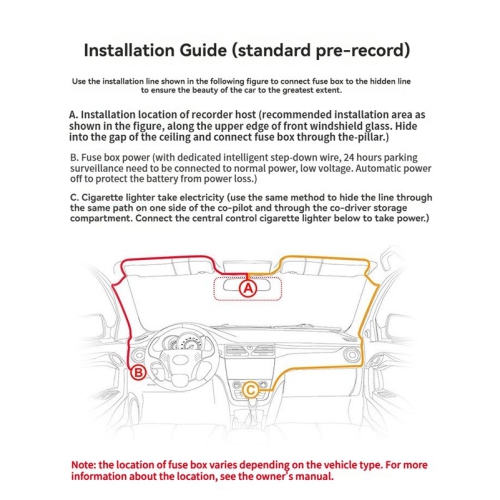 1080P WiFi Smart Car Dash Cam with Front and Rear View, Built-in G-Sensor, Loop Recording, Parking Monitoring, Essential for Cars [Buck Wired Version