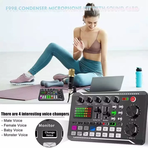 Podcast Equipment Bundle, Microphone with Tripod Stand and Audio Mixer for Studio Recording Vocals, Voice Overs, Streaming Broadcast and YouTube