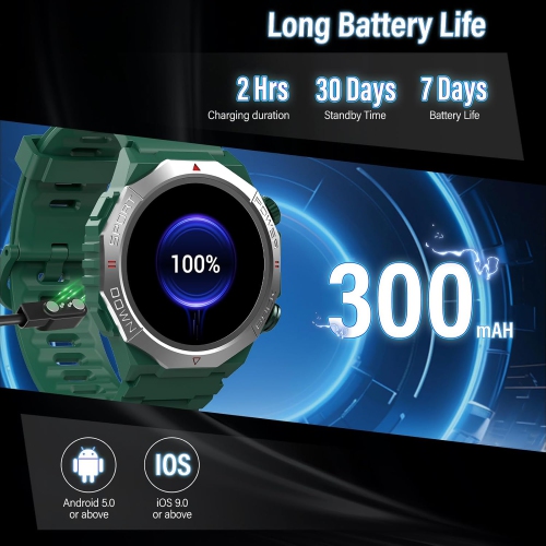 Military Smart Watch for Men, 1.39" HD Touchscreen Fitness Tracker with Sleep Heart Rate Step Monitor, 110+ Sport Modes, Answer/Make Calls, IP68