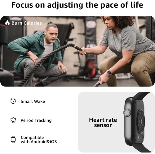 Smart Watch for Men Women, Bluetooth Calling, 1.85" HD Touch Screen Fitness Tracker, 140+ Sports Modes, Heart Rate Sleep Monitor, DIY Dial, IP68