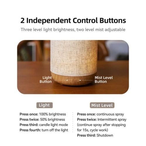 Diffuseur ultrasonique d'aromathérapie à huiles essentielles 200&nbsp;ml pour la maison Bureau Humidificateur d'aromathérapie pour la chambre à