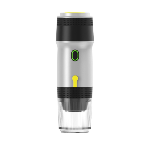 Portable Capsule Coffee Machine, Mini Outdoor Travel Capsule Coffee, Portable Wireless Coffee Machine with American Espresso Capsules - Silver with