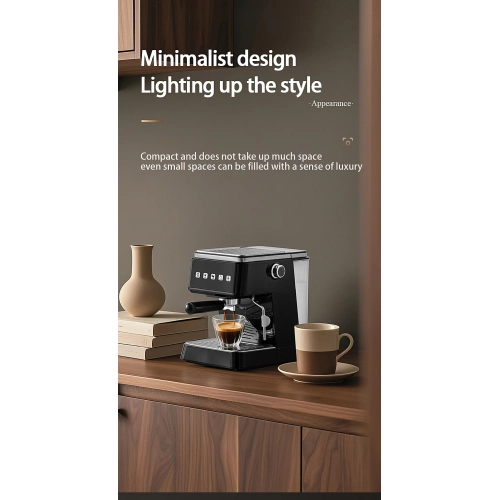 Multifunctional Espresso Machine | 20bar High-Pressure Extraction + Steam Milk Froth, One-Touch Espresso and Latte - White Screen [Touchscreen], US