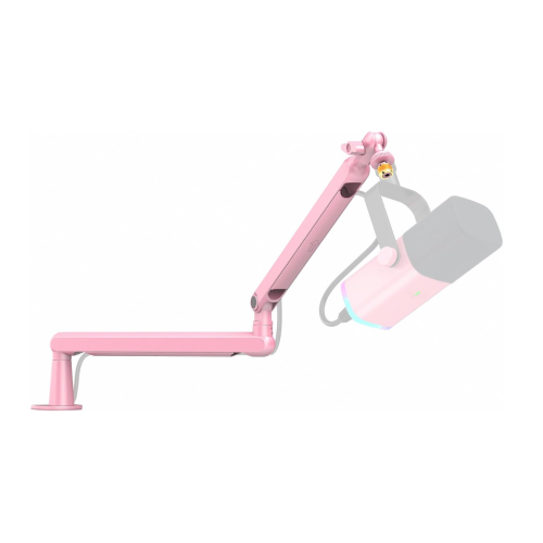 FIFINE Low Profile Boom Arm Mic Stand, Microphone Stand with Cable Management Channel, Desk Clamp, Screw Adapter for Streaming Podcast Recording,