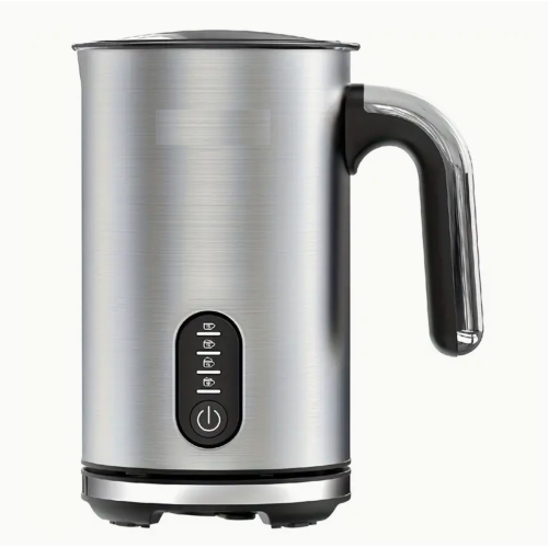 Milk Frother, 4-in-1 Electric Milk Foamer with Cold & Hot Froth for Latte Cappuccino - Automatic Coffee Foam Maker, Stainless Steel, 10 Oz/5 Oz,