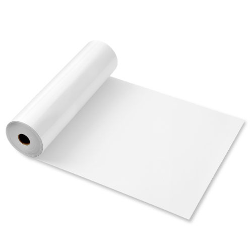VEVOR 12 in x 70 ft Heat Transfer Vinyl, Glossy White HTV Iron on Vinyl Roll, Easy to Cut and Weed, Strong Adhesion, Compatible with Cutting