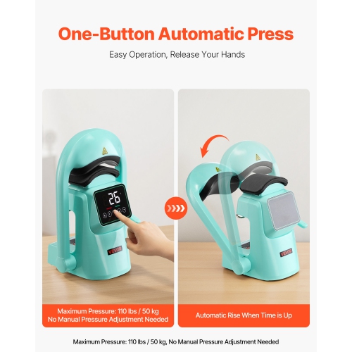 VEVOR Auto Hat Heat Press Machine, with 2pcs Interchangeable Platens, Automatic Open and Release, Touchscreen for Precise Time and Temperature