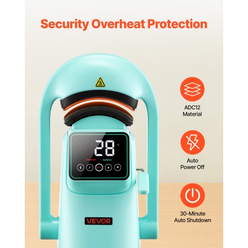 VEVOR Auto Hat Heat Press Machine, with 2pcs Interchangeable Platens, Automatic Open and Release, Touchscreen for Precise Time and Temperature