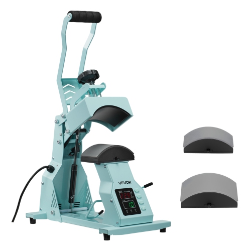 VEVOR Hat Heat Press Machine, with 2pcs Interchangeable Platens, Precise Temperature and Time Control, Hat Press for HTV Iron On and Sublimation