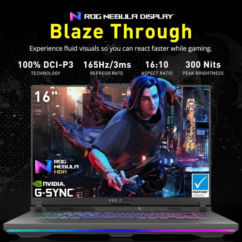 ASUS ROG Strix G16 Gaming Laptop, GeForce RTX 5070 Ti 12GB GDDR7,AMD Ryzen 9 8940HX,4TB SSD, 64GB DDR5,Backlit Keyboard,16" WUXGA 165Hz Display,Win