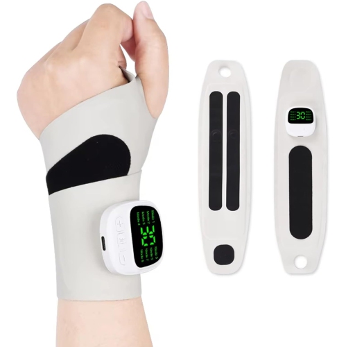 EMS Tendon Sheath Massage Wristband, 360° Wrap, USB Rechargeable, 30 Intensity Levels, 8 Modes, Suitable for Daily Life and Sports, Ambidextrous -