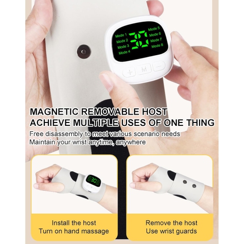 EMS Tendon Sheath Massage Wristband, 360° Wrap, USB Rechargeable, 30 Intensity Levels, 8 Modes, Suitable for Daily Life and Sports, Ambidextrous -
