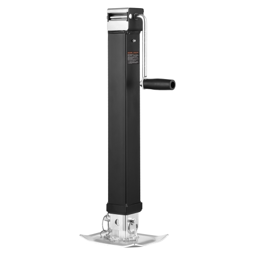 VEVOR 8000 lbs Dynamic Load Trailer Jack, Weld-on Pipe-Mount Swivel Trailer Jack with Ergonomic Handle, 15-inch Vertical Travel, Suitable for RV,