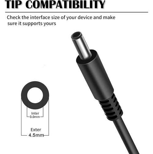 65W 45W Charger for Dell Laptop Fit for Inspiron 11/13/14/15/17 3000 5000 7000 Series(3583 3593 5570) Latitude E5450 XPS 13-65 Watt 45 Watt AC 2-in-1
