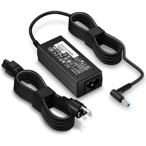 Charger for HP Laptop Computer Smart Blue Tip, Compatible with Pavilion x360 17 15 14, Elitebook Folio 1040 G1, HP Chromebook Stream 14 13,HP Envy