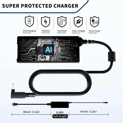 L Laptop Charger Compatible for Acer Aspire 5 A515-55 A515-56 A515-46 A515-43 A517-52 A515-54 A515-55T A515-56T A115-31 A514-52 A515-55G A515-55T