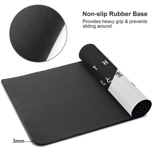 Black and White Mouse Pad Cherry Blossom Gaming Mouse Pad XL Long Mouse Pad Large XXL Mousepad Extended Stitched Edges Non-Slip Rubber Base Mice Pad