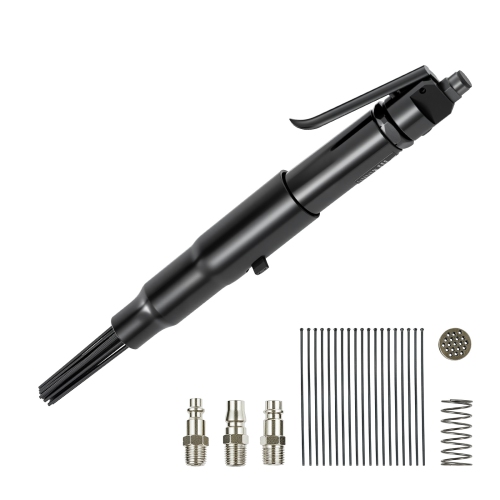 VEVOR 3400BPM Air Needle Scaler, Pneumatic Scaler for Rust Paint Removal - with 3-Speed Adjustment, 19 Hardened Needles & 3 Air Nozzle Connectors -