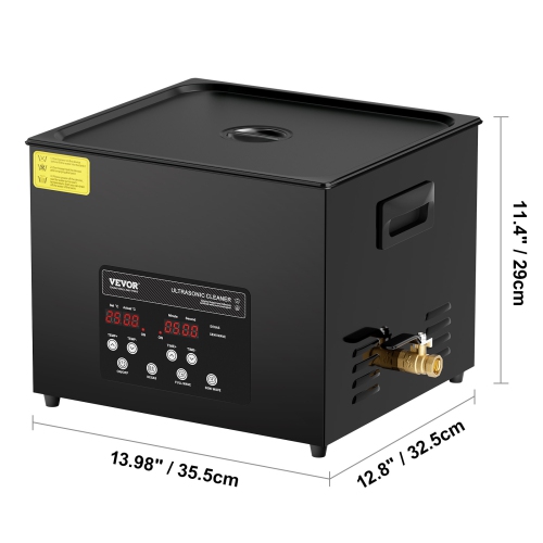 VEVOR 15L Ultra Sonic Cleaner, 360W Digital Ultrasonic Cleaning Machine with Gentle Mode & Upgraded Degassing, 40kHz Industrial Ultrasound Cleaner