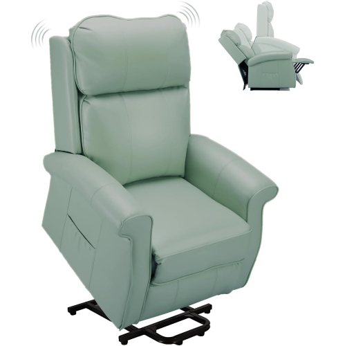 AECOJOY Electric Power Lift Recliner Chair for Elderly with Side Pocket & Remote Control, Mint Green
