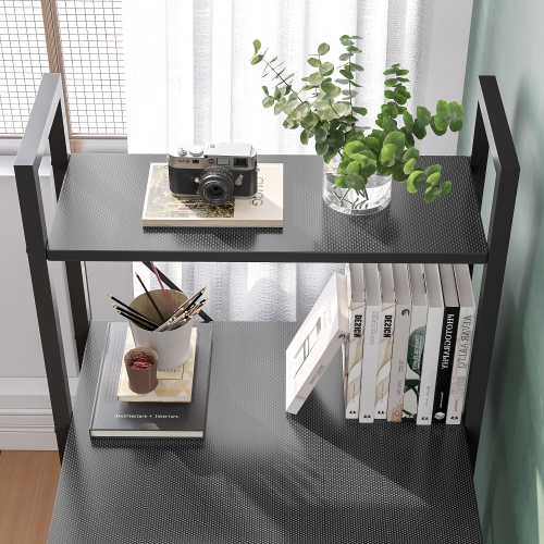 Bestier Home Office Desks with Reversible Bookshelf, 47" Writing Desk