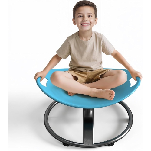 Chaise à disque d'équilibre sensoriel rotatif Kids pour entraînement vestibulaire et développement Jouet de siège rotatif interactif pour thérapie de