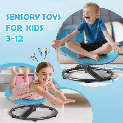Chaise à disque d'équilibre sensoriel rotatif Kids pour entraînement vestibulaire et développement Jouet de siège rotatif interactif pour thérapie de
