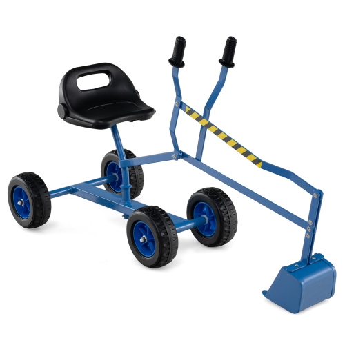 Gymax Sand Digger for Kids w/2-Handed Controls Flexible Shovel 360° Rotatable Function