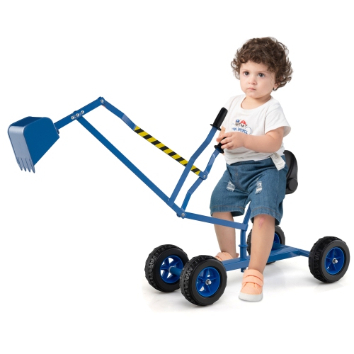 Gymax Sand Digger for Kids w/2-Handed Controls Flexible Shovel 360° Rotatable Function