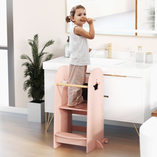 Gymax Multi-purpose Kids Kitchen Tower Children Standing Tower Kids Stool Helper