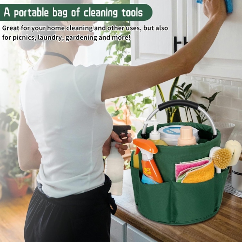 Foldable Multipurpose Picnic Basket And Garden Tool Organizer With Handles Perfect For Outdoor Travel Storage And Gardening Accessories