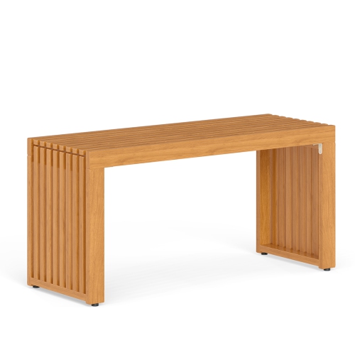 Gymax 36 Inch Patio Bench All-Slat Acacia Wood Loveseat for 2 People 800 lbs Capacity