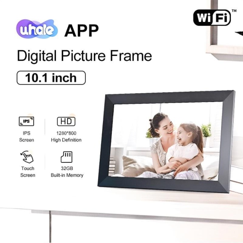 16G 10-inch Digital HD Photo Frame with APP, Gravity Sensor, and WiFi