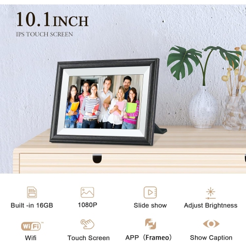 10-inch digital photo frame with 16GB memory, electronic photo album, mobile photo playback, wifi touch screen digital photo frame