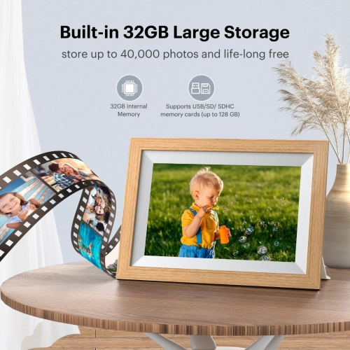 Cadre photo numérique Wi-Fi 32&nbsp;Go de 10&nbsp;po