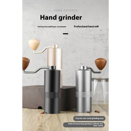 Upgraded Hand-crank Grinder, Pour-over Coffee Grinder, Portable Hand-crank Coffee Grinder, CNC Mill, Stainless Steel Hand-crank Coffee Grinder -