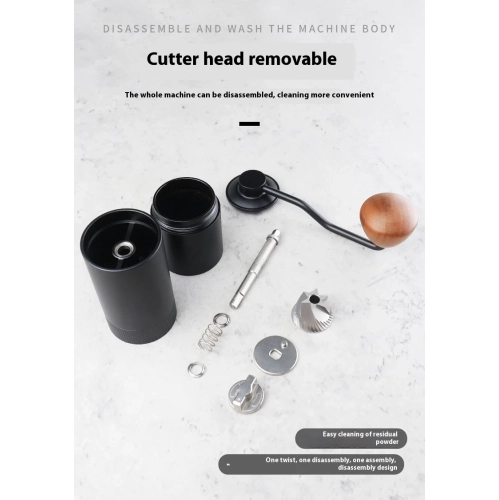 Upgraded Hand-crank Grinder, Pour-over Coffee Grinder, Portable Hand-crank Coffee Grinder, CNC Mill, Stainless Steel Hand-crank Coffee Grinder -