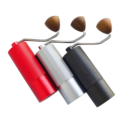 Portable Stainless Steel Hand-Crank Coffee Grinder, Manual Coffee Maker, Hand-Grinding Coffee Grinder, Seven Star Hand-Crank Coffee Grinder with CNC