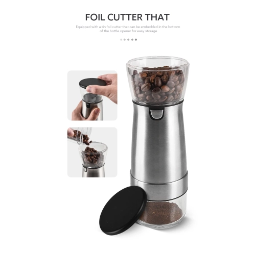 Tout nouveau moulin à café Accessoire de cuisine portatif Petit moulin automatique USB Cafetière électrique, moulin à grains - Noir