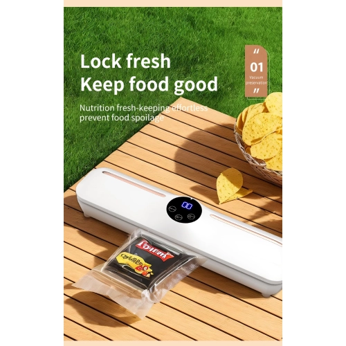 Scelleuse sous vide automatique Machine d'emballage alimentaire Petite maison Appareil d'emballage portatif pour la conservation des aliments -