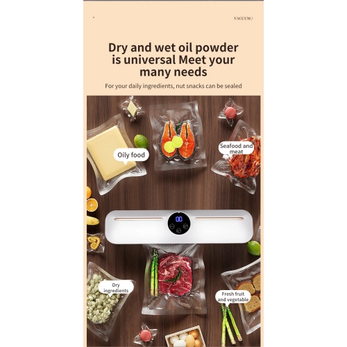 Scelleuse sous vide automatique Machine d'emballage alimentaire Petite maison Appareil d'emballage portatif pour la conservation des aliments -